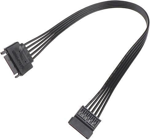 sata 15pin ذكر إلى أنثى تمديد كابل تمديد HDD SSD كابل تزويد الطاقة SATA كابل proc للكمبيوتر الشخصي 30 سم in Saudi Arabia