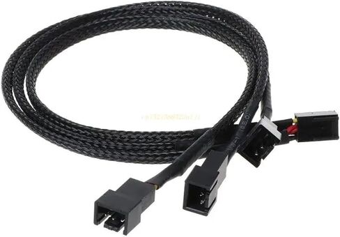 12V 30CM 3Pin Fan PWM 1 to 3 Way Power Supply Extension Cable Y Splitter Port Multiplier PC Computer Cooling 22AWG Wire in Saudi Arabia