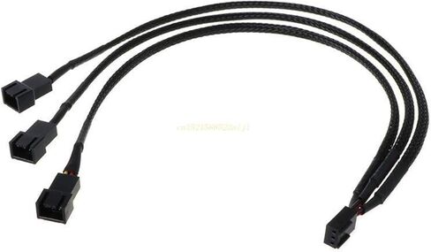 12V 30CM 3Pin Fan PWM 1 to 3 Way Power Supply Extension Cable Y Splitter Port Multiplier PC Computer Cooling 22AWG Wire in Saudi Arabia
