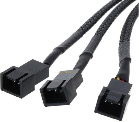 12V 30CM 3Pin Fan PWM 1 to 3 Way Power Supply Extension Cable Y Splitter Port Multiplier PC Computer Cooling 22AWG Wire in Saudi Arabia