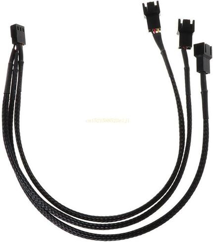 12V 30CM 3Pin Fan PWM 1 to 3 Way Power Supply Extension Cable Y Splitter Port Multiplier PC Computer Cooling 22AWG Wire in Saudi Arabia