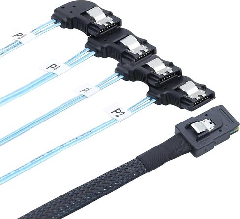 0.5m داخلي S/As SFF-8087 سلك إلى 4 SATA 7P خادم الزاوية اليمنى in Kuwait