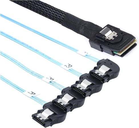 0.5m داخلي S/As SFF-8087 سلك إلى 4 SATA 7P خادم الزاوية اليمنى in Kuwait