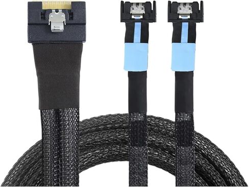 PCI-E Slimline S/AS 4.0 SFF-8654 8I 74Pin إلى 2x MCIO 4X 4I 8654 38PIN CONCTION CONCTION (0.5M) in Kuwait