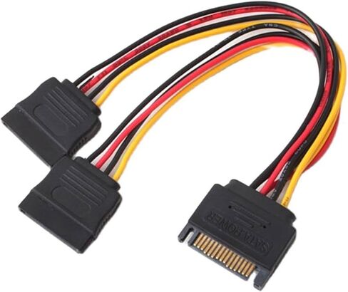 SATA II DISK POWER 15PIN SATA MALE TO 2 15PIN POWER HDD SPLITTER H &*IGH in Saudi Arabia