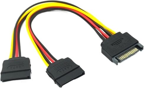 SATA II DISK POWER 15PIN SATA MALE TO 2 15PIN POWER HDD SPLITTER H &*IGH in Saudi Arabia