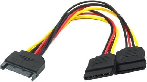 SATA II DISK POWER 15PIN SATA MALE TO 2 15PIN POWER HDD SPLITTER H &*IGH in Saudi Arabia