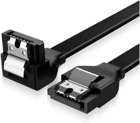 SATA 3.0 Data Cable Connection Converter for Hard Disk Drive SSD HDD High-Speed Sata III Cable Adapter Signal Transmission Cord(0.4m,Right Angle Black) in Saudi Arabia