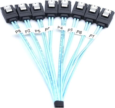 8 PCS SATA 3.0 إلى SATA 3.0 CABL S/AS 7PIN 6GBPS CORD للقرص الثابت SSD مضيف محرك الأقراص الضوئي (1M) in Saudi Arabia