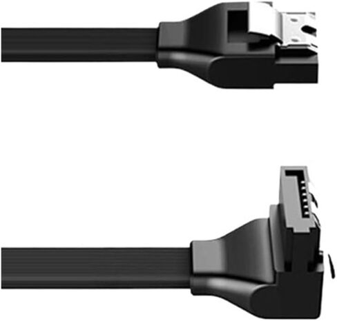 SATA 3.0 Data Cable Connection Converter for Hard Disk Drive SSD HDD High-Speed Sata III Cable Adapter Signal Transmission Cord(0.4m,Right Angle Black) in Saudi Arabia