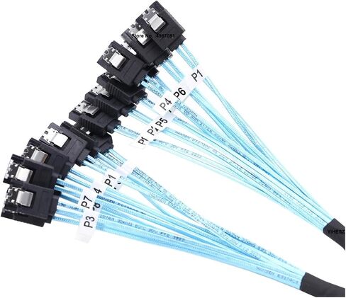 8 PCS SATA 3.0 إلى SATA 3.0 CABL S/AS 7PIN 6GBPS CORD للقرص الثابت SSD مضيف محرك الأقراص الضوئي (1M) in Saudi Arabia