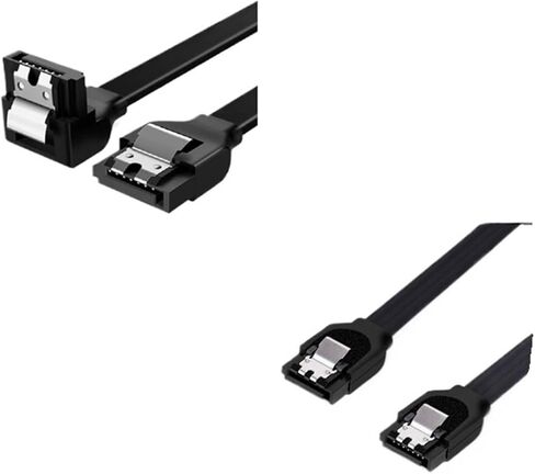 SATA 3.0 Data Cable Connection Converter for Hard Disk Drive SSD HDD High-Speed Sata III Cable Adapter Signal Transmission Cord(0.4m,Right Angle Black) in Saudi Arabia