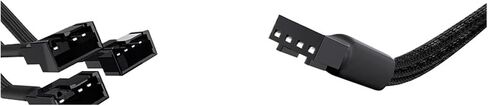 مروحة فاصل كابل PC 4Pin 1 إلى 4 طرق ، كابل محول طاقة المروحة ، كبل سوداء ، كابل مضفر ، 27 سم/10.5 بوصة (1 إلى 1) in Saudi Arabia