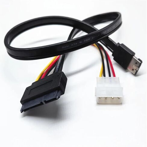 2.5 '' Disk Drive Sata 22pin to Esata Data USB/4Pin محول سلك يعمل بالطاقة المحسّنة لدعم SSD UASP SATA IIIEC-SSHD (مدعوم 4PIN) in Kuwait