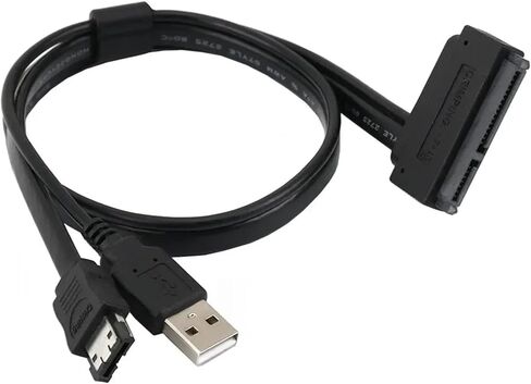 2.5 '' Disk Drive Sata 22pin to Esata Data USB/4Pin محول سلك يعمل بالطاقة المحسّنة لدعم SSD UASP SATA IIIEC-SSHD (مدعوم 4PIN) in Kuwait