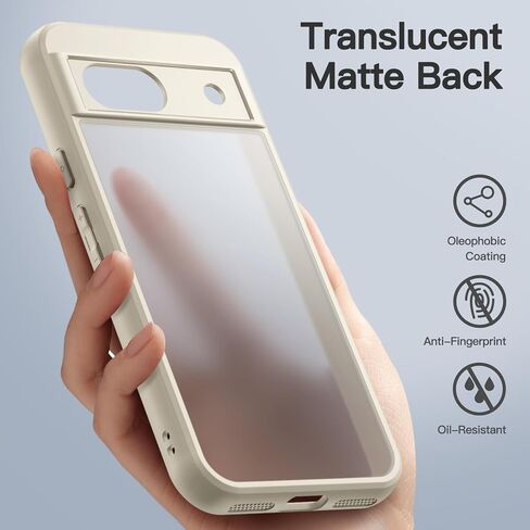 Jetech Matte Case لـ Google Pixel 7A 6.1 بوصة 2023 ، غطاء الهاتف النحيف الواقي الشفاف المتجمد ، مكافحة الأصوات (أسود) in Saudi Arabia