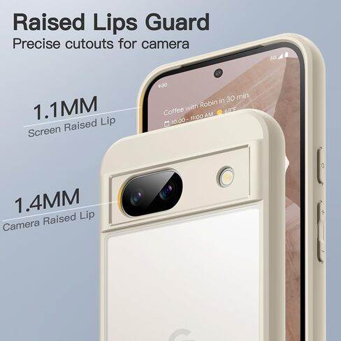 Jetech Matte Case لـ Google Pixel 7A 6.1 بوصة 2023 ، غطاء الهاتف النحيف الواقي الشفاف المتجمد ، مكافحة الأصوات (أسود) in Saudi Arabia
