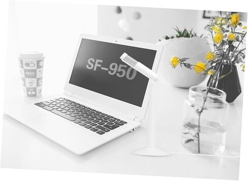 1pc مقابلة قابلة للطي للميكروفون تقليل الضوضاء مكثف ميكروفون ل DSLR سطح المكتب تسجيل الصوت للتسوية والدردشة عبر الإنترنت الأبيض in Saudi Arabia