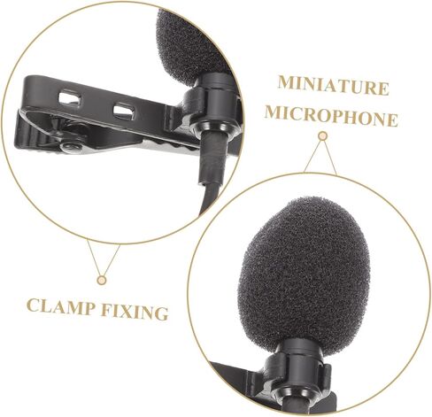 Totority 2pcs مقطع ميكروفون لتسجيل MIC APS Material Mini Micener Mic لمكتب الاستوديو in Kuwait