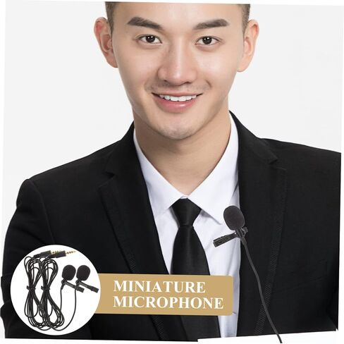 Totority 2pcs مقطع ميكروفون لتسجيل MIC APS Material Mini Micener Mic لمكتب الاستوديو in Kuwait