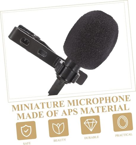 Totority 2pcs مقطع ميكروفون لتسجيل MIC APS Material Mini Micener Mic لمكتب الاستوديو in Kuwait