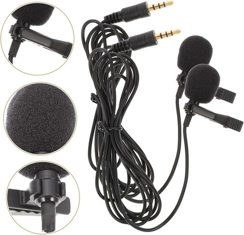 Totority 2pcs مقطع ميكروفون لتسجيل MIC APS Material Mini Micener Mic لمكتب الاستوديو in Kuwait
