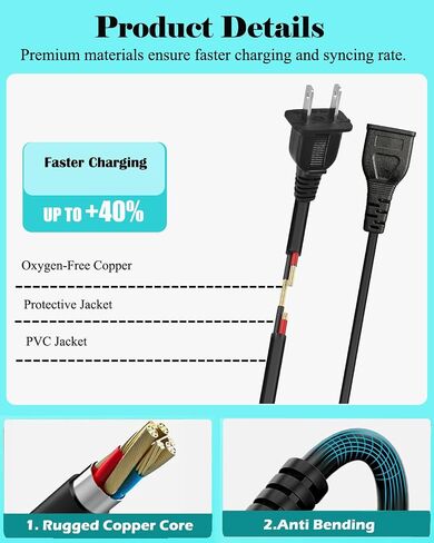 2pc ac في كابل شحن سلك الطاقة من أجل ايفرستارت maxx 1200a j5cpde 750a jus750ce 750 1200 A starter stanley stanley fatmax j7c09d j5c09 j309 powerit pp1dcs pprh7ds schumacher sj1289 sj1330 xp2260 in Kuwait