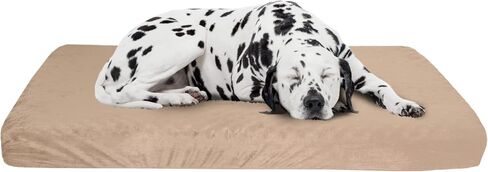 PETMAKER Memory Foam Dog Bed with Removable Cover, Medium, Tan in Saudi Arabia