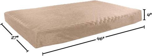 PETMAKER Memory Foam Dog Bed with Removable Cover, Medium, Tan in Saudi Arabia