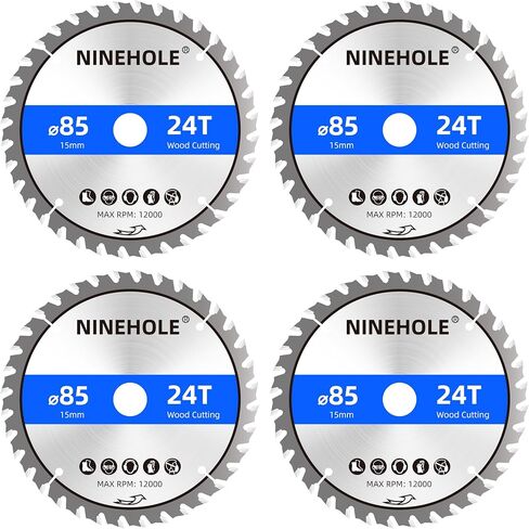 2pack 4-1/2 بوصة 40T شفرة منشار دائري مع 7/8 بوصة، أسنان مائلة من كربيد TCT لقطع المواد المركبة من الخشب والبلاستيك (تقليل الحلقة 5/8 بوصة و3/4 بوصة) in Saudi Arabia