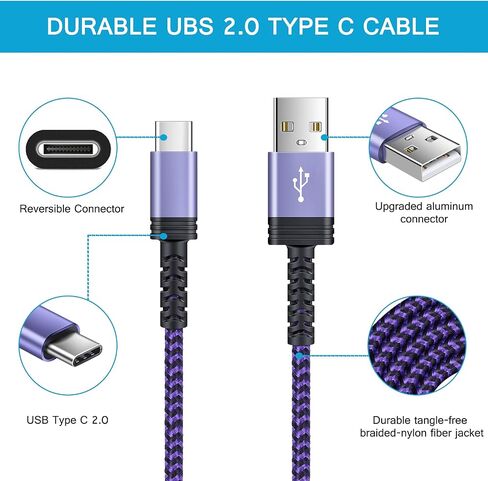Retractable USB C Cable for Car,3.3ft 3 Pack Android Phone USB C to USB A Cord Fast Charging for Samsung Galaxy S24/S24 Ultra/S24 Plus/S23/S22/A55/A35/A15,iPhone 15 Pro Max,Google Pixel 8a/8Pro/7/6/5 in Saudi Arabia