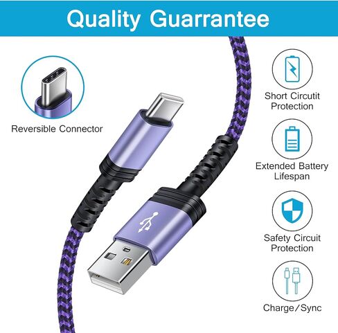 Retractable USB C Cable for Car,3.3ft 3 Pack Android Phone USB C to USB A Cord Fast Charging for Samsung Galaxy S24/S24 Ultra/S24 Plus/S23/S22/A55/A35/A15,iPhone 15 Pro Max,Google Pixel 8a/8Pro/7/6/5 in Saudi Arabia