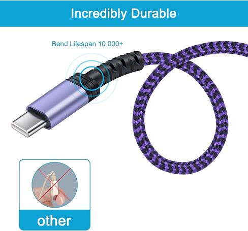 Retractable USB C Cable for Car,3.3ft 3 Pack Android Phone USB C to USB A Cord Fast Charging for Samsung Galaxy S24/S24 Ultra/S24 Plus/S23/S22/A55/A35/A15,iPhone 15 Pro Max,Google Pixel 8a/8Pro/7/6/5 in Saudi Arabia
