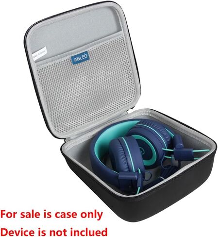 Anleo Hard Travel Case for Kids Headphones (Black, Only Case) (K11/Elecder i37/POWMEE M1/POWMEE M2/Mpow CH8/iRAG J01/K22/NIVAVA K8/K33/iClever/Sonitum) in Kuwait