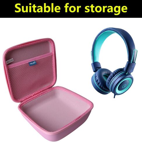 Anleo Hard Travel Case for Kids Headphones (Black, Only Case) (K11/Elecder i37/POWMEE M1/POWMEE M2/Mpow CH8/iRAG J01/K22/NIVAVA K8/K33/iClever/Sonitum) in Kuwait