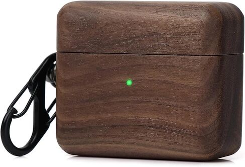 غطاء علبة Airpods الخشبي الطبيعي ، والرجال غلاف واقٍ من الخشب الصلب مع سلسلة مفاتيح للهواء Apple (Walnut ، Airpod 4) in Saudi Arabia