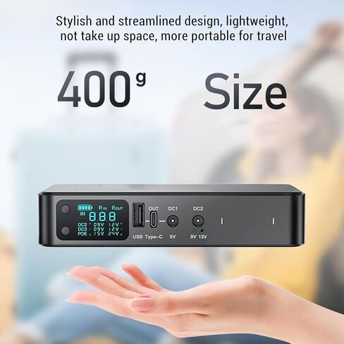 18000mAh UPS BATERUSE ، النوع USB من النوع C 5V DC 5V 9V 12V الإخراج غير المنقطع ، مزود طاقة البطارية الاحتياطية للإلكترونيات الصغيرة ، كاميرا الأمان ، جهاز التوجيه in Saudi Arabia