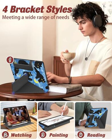 بالنسبة إلى Samsung Galaxy Tab A9 Plus Case with Pen Holder - for Girls Women Boys Contin in Saudi Arabia