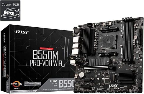 MSI AMD B550M PRO-VDH WIFI Socket AM4 Micro ATX DDR4-SDRAM اللوحة الأم (متجددة) in Kuwait