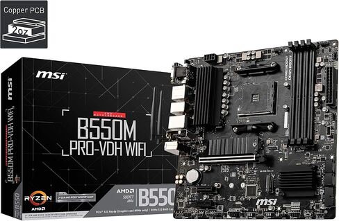MSI AMD B550M PRO-VDH WIFI Socket AM4 Micro ATX DDR4-SDRAM اللوحة الأم (متجددة) in Kuwait