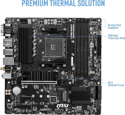 MSI AMD B550M PRO-VDH WIFI Socket AM4 Micro ATX DDR4-SDRAM اللوحة الأم (متجددة) in Kuwait