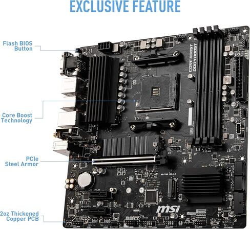 MSI AMD B550M PRO-VDH WIFI Socket AM4 Micro ATX DDR4-SDRAM اللوحة الأم (متجددة) in Kuwait