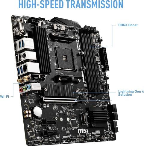 MSI AMD B550M PRO-VDH WIFI Socket AM4 Micro ATX DDR4-SDRAM اللوحة الأم (متجددة) in Kuwait