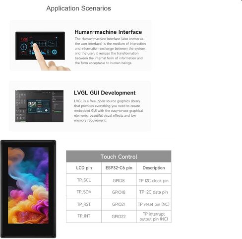 WAVESHARE ESP32-C6 1.9 بوصة لوحة تطوير اللمس ، 170 × 320 بكسل 262K LCD SCREEM الدعم 2.4 جيجا هرتز و WIFI و Bluetooth BLE 5 يدعم 90 درجة دوران الأجهزة in Saudi Arabia
