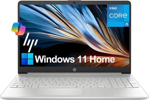 HP 15 LAPTOP (15.6 "FHD Anti-Glare ، معالج Intel Core i5 ، ذاكرة الوصول العشوائي 16 جيجابايت ، 512 جيجابايت SSD) للأعمال التجارية ، الطالب ، المنزل ، عمر بطارية طوله 10 ساعات ، النوع C ، HDMI ، Numpad ، Wi-Fi ، WINDOWS 11 Home ، Silver ، Silver in Kuwait