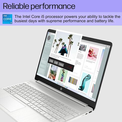 HP 15 LAPTOP (15.6 "FHD Anti-Glare ، معالج Intel Core i5 ، ذاكرة الوصول العشوائي 16 جيجابايت ، 512 جيجابايت SSD) للأعمال التجارية ، الطالب ، المنزل ، عمر بطارية طوله 10 ساعات ، النوع C ، HDMI ، Numpad ، Wi-Fi ، WINDOWS 11 Home ، Silver ، Silver in Kuwait