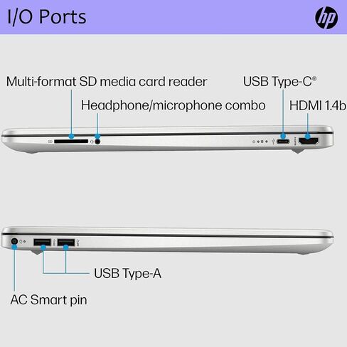 HP 15 LAPTOP (15.6 "FHD Anti-Glare ، معالج Intel Core i5 ، ذاكرة الوصول العشوائي 16 جيجابايت ، 512 جيجابايت SSD) للأعمال التجارية ، الطالب ، المنزل ، عمر بطارية طوله 10 ساعات ، النوع C ، HDMI ، Numpad ، Wi-Fi ، WINDOWS 11 Home ، Silver ، Silver in Kuwait