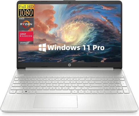 HP 2024 15.6 "كمبيوتر محمول للأعمال ، معالج AMD Ryzen 5 5500U ، ذاكرة الوصول العشوائي 16 جيجا بايت ، 512 جيجابايت من SSD ، AMD Radeon Graphics ، شاشة Micro Edge ومضادة للولادة ، حياة رقيقة ومحمولة ، بطارية طويلة ، Windows 11 Pro in Saudi Arabia