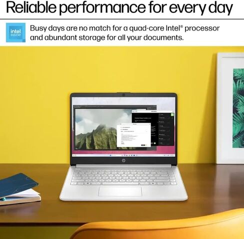 HP 2025 14 Inch Laptop, Office 365 for 1 Year, 16GB RAM, 512GB Storage(128GB eMMC + 128GB UFS + 256GB microSD), Intel N150, 11H Battery Life, Copilot AI, Windows 11 Pro, Wi-Fi 6, Accessories in Saudi Arabia