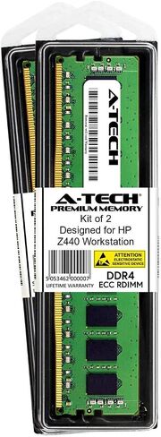 A-Tech 32GB KIT (2 × 16 جيجا بايت) لمحطة العمل HP Z440-DDR4 PC4-21300 2666MHz ECC مسجلة RDIMM 1RX4-ذاكرة الخادم المكافئة لـ OEM 872970-001 872837-091 867855555- 840757-091 in Saudi Arabia